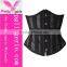 steel boned latex underbust slimming latex corset for ladies