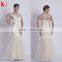 Applique cap sleeve sexy long gown fishtail prom dress lastest design evening gown