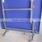 Double folding table tennis table with silver grey color and metal frame
