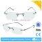 brand new high quality cheap rimless custom logo reading glasses