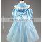 Chiffon Cosplay Princess Dress Baby Girls Festival Cosplay Costume Blue Cloak Dress for Winter Party Snow Queen Costume Clothes