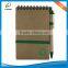 Eco-friendly kraft paper cover mini notebook with pen