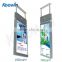 Vertical hanged digital signage with double face