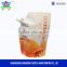 2016 Hot Sale Plastic Drink Pouch with Spout Stand up Bag with Nozzle for Juice Clear Plastic Pouch