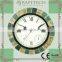 12 Inch built in Thermometer And Hygrometer Outdoor Garden Polyresin Clock