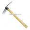 double face carbon steel pick-hoe farming tools with wooden handle