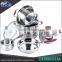 Stainless steel cooking ware kitchenware outdoor cooking set with glass lid