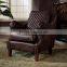 Luxurious American Style Genuine Brown Leather Sofa/Cowboy Style Leather Sofa With Cushion