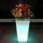 wholesale well polished beautiful led plastic flower pot, garden flower vase