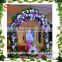 New Style mixed some kinds of fake rose arched door , artificial flower wreath for wedding, wholesale