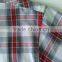 GZY Guangzhou stock lots breathable plaid shirt short sleeves for man