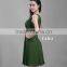 Green color anti-Wrinkle elegant chiffon party cocktail dress