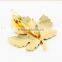 Metal maple leaf design hairgrips for Canadians, gold women hair clips