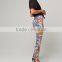 Flower Print Sublimation print Fashion Leggings Polyester Spandex Strech Legging High Waist Foot Pants