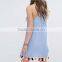 latest fashion tassels ladies mini dress