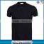 Men short sleeve black band collar plain polo shirt cusom design