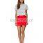 stripe loose Ultra short women tshirt