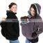 Baby Carrier Hoodie Kangaroo Warm Maternity Outerwear Coat Pregnant Zipper Coat