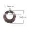 Resin Open Double Circle Circular Lunar Eclipse Pendants Circle Ring Dark Brown