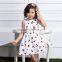 Baby Girl Dress Kids Children Sleeveless Navy Cherry Cotton Dresses Cute Bowknot Summer Clothing Girl