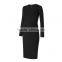 Women Long Sleeve Off Shoulder Elastic Modal Fabric Midi Dresses Ladies Ankara Maternity Dress