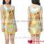 summer dress 2015 New Women Digital Print Dress Flowers Paint Package Hip Dress ,fashion dress
