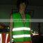 Cycling knitting 100%polyester 120gsm green reflective vest