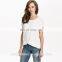 2016 BAIYIMO Latest hot in sale women fashion short sleeve t shirt with printed wings backside wholesale made in china
