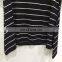 Bud silk joining together lady's T-shirt sleeve in black and white stripes