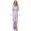 Kate Kasin Womens Casual Loose Comfortable Short Sleeve V-Neck Tie Dye Maxi Dress KK000701-1