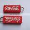 Red clear pvc fancy zip slider bags with embossed logo