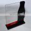 Clear 3 sides PMMA menu display plexiglass menu display stand acrylic menu card stand