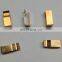 China made stamping spring steel golden color plated industrial application high strengthening small flat spring clip