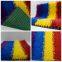 China factory red, yellow, blue, purple artificial kids grass turf rainbow runway for kindergarten school sports