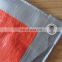 60x60ft size gray orange HDPE material plastic tarpaulin