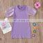 Small and medium-sized children's solid color pit strip short-sleeved dress 2020 summer European and American children's princes