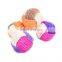 HQP-WJ124 HongQiang Pet Supplies Cat Toys 3 Color Sisal Ball With Ring Stone Within 5.5 cm