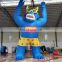 Hot Sale Outdoor Advertising Cartoon Custom Made Inflatable Gorilla Character with Promotional Banner