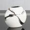 Unique ball shape glazed ceramic table home decor flower vases custom crafts for wedding decoration
