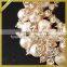 Rhinestone brooches soldering big crystal pearls vintage flower rhinestone brooches for women FB-026