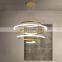 Living room chandelier modern minimalist creative led duplex building ring Nordic bedroom dining room lamps