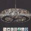 Modern simple led fish line chandelier stainless steel wire cutting crystal lamp bedroom restaurant luxury led chandelier lamps