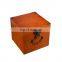 Luxury simple design custom printing wooden jewelry boxes with padlocks