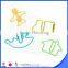 Tin box with logo imprinted package variety design paper clip boat shape