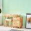 modern nordic solid oak wood dressing table with mirror and stool