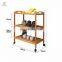 Food Cart Bamboo Dining Trolley 3/4 Layer Dining Rolling Cart Small Living Room Side Cabinet Beauty Salon Trolley Kitchen Serving Cart