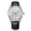 Customized Gold Stainless Steel Case Quartz Watches Japan Movement Luxury Leather Wrist Watch For Men