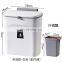 Hanging Trash Can with Lid for Kitchen Installable indoor compost bucket Cupboard Wall-mounted trash bin