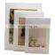 wholesale cheap window flower gift packing paper box transparent PVC window plain white paper box