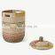 Hot Sale Multi Natural Seagrass Laundry Basket Customized Color Hot deals Seagrass Hamper With Lid Wholesale